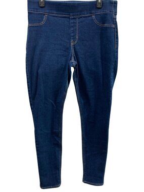 Old Navy Mid Rise Jeggings 14 Blue Adjustable Waist Skinny Stretch Denim Casual